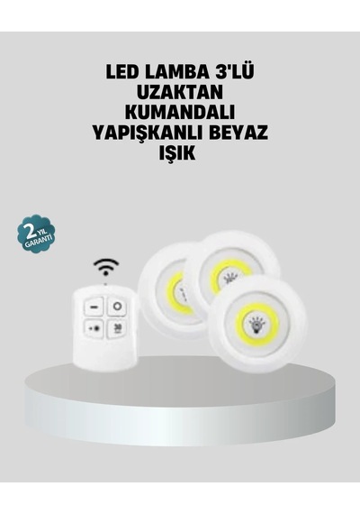 Lb Uzaktan Kumandalı 3 Lü Ayarlanabilir Spot Led Işık Seti