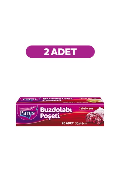 20'li Buzdolabı Poşeti Büyük Boy 30 X 45 Cm İkili Paket