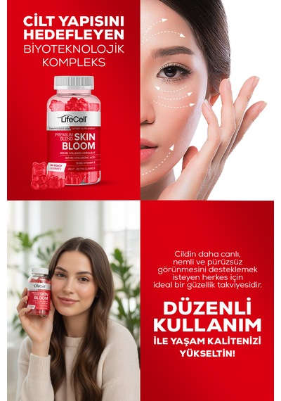Life Cell Skin Bloom Takviye Edici Gıda 60 Çignenebilir Jel