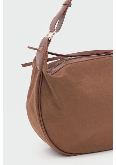 Shule Bags Poppin Süet Omuz Çantası Taba Taba