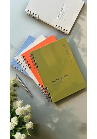 Spiralli 80 Yaprak Noktalı A5 Defter, Not Defteri, Okul Defteri, 4 Farklı Renk Seçeneği 01 Light Grey Genel