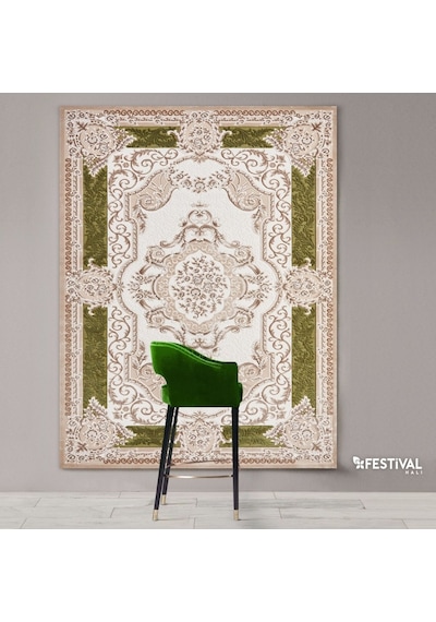 Festival Halı Nişantaşı 8121A Yeşil 160X230 Cm (3,68 M2)