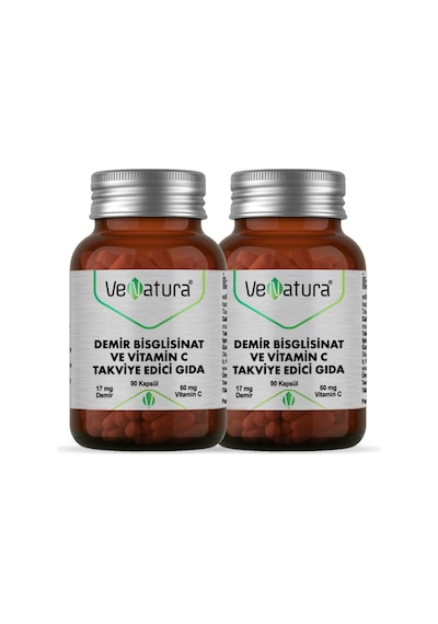 Venatura Demir Bisgilisinat Vitamin C 90 Kapsül 2 Adet