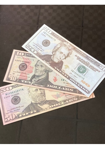 Aykar 300 Adet Karma Dolar Geçersiz Düğün Film Dizi Paraları (545990391)