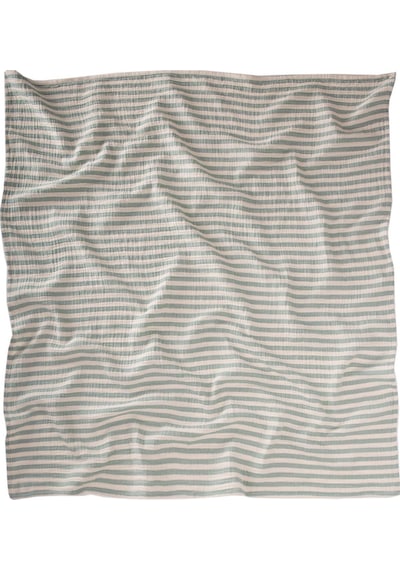 Cigit Naturel Battaniye 90x100cm Yeşil Kalın Çizgili Yeşil