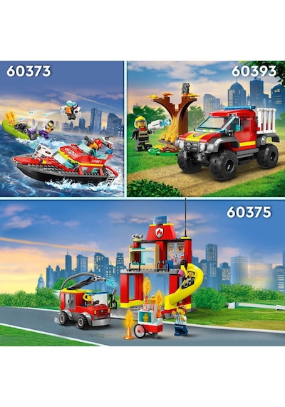 LEGO® City İtfaiye Komuta Kamyonu 60374 7+ Yaratıcı Oyuncak Yapım Seti (502 Parça)