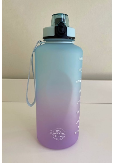 Shop-Set 2000 Ml Tritan Motivasyonlu Su Matarası Süzgeçli Lila - Açık Mavi Shop-Set 2000 Ml Tritan Motivasyonlu Su Matarası Süzgeçli Lila - Açık Mavi