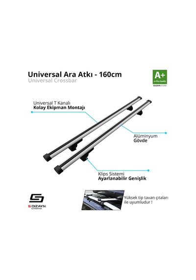 S-dizayn Universal Standart Model Ara Atkı 160 Cm