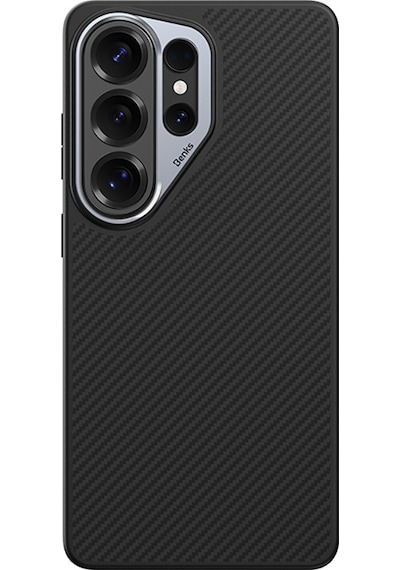 Galaxy Uyumlu S26 Ultra Kılıf Karbon Fiber M-safe Uyumlu Benks Hybrid Armorpro 600d Kevlar Kapak Siyah Siyah