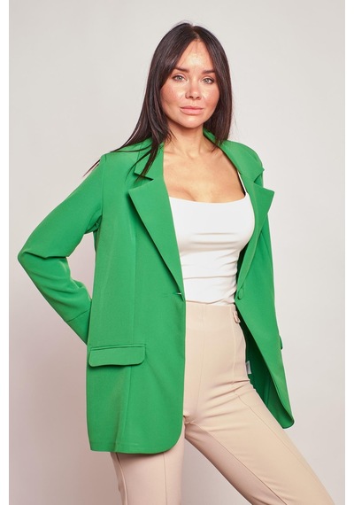 Yakalı Kolu Katlamalı Cep Kapaklı Salaş Boyfriend Oversize Hafif Likralı Kumaş Blazer Ceket-yeşil Yeşil Yakalı Kolu Katlamalı Cep Kapaklı Salaş Boyfriend Oversize Hafif Likralı Kumaş Blazer Ceket-yeşil Yeşil