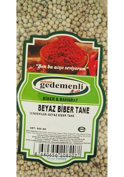 Mahmut Gedemenli Beyazbiber Tane 250 G