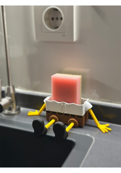3dprototürk Sünger Bob Bulaşık Süngeri Tutucağı Süngerlik