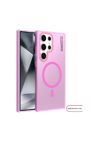 Samsung Galaxy S24 Ultra Uyumlu Mat Sert Klein Kılıf Pembe