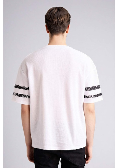 Defacto %100 Pamuk Loose Fit Tişört F8669ax26spwt34 Beyaz-wt34