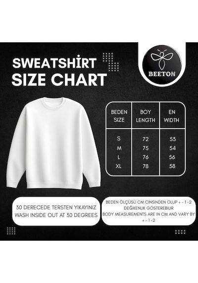 Halloween Tema Kalın Kışlık Sweatshirt - Gri Bisiklet Yaka Oversize Sweatshirt Gri