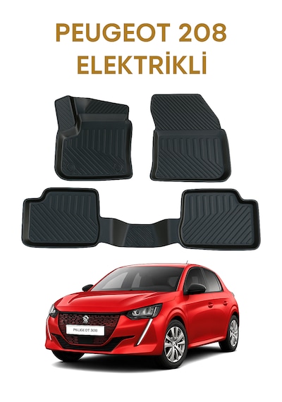 Peugeot 208 Elektrikli Uyumlu 3d Oto Paspas Premium