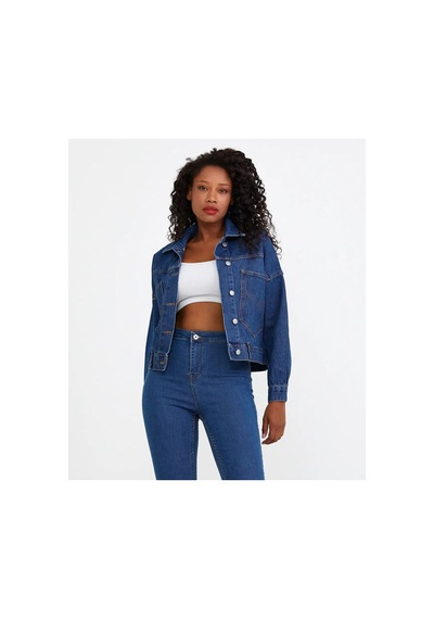 Zdnjeans Kadın Denim Kot Ceket Mavi