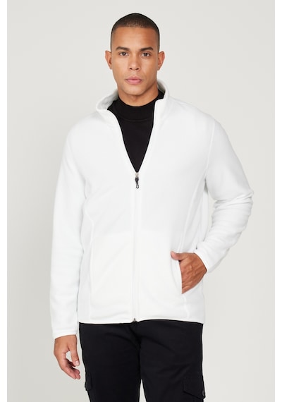 AC&Co / Altınyıldız Classics Standart Fit Fermuarlı Bato Yaka Polar Erkek Ceket Beyaz AC&Co / Altınyıldız Classics Standart Fit Fermuarlı Bato Yaka Polar Erkek Ceket Beyaz