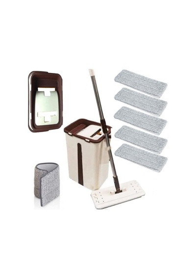Microfiber Tablet Mop 5 Paspaslı Temizlik Seti 6+6 12 Lt Kova+metal Sap Yılın 1 Numara Temizlik Seti