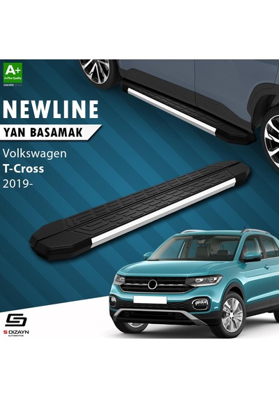 S-dizayn Vw T-cross Newline Krom Yan Basamak 173 Cm 2019-2023 A+ Kalite