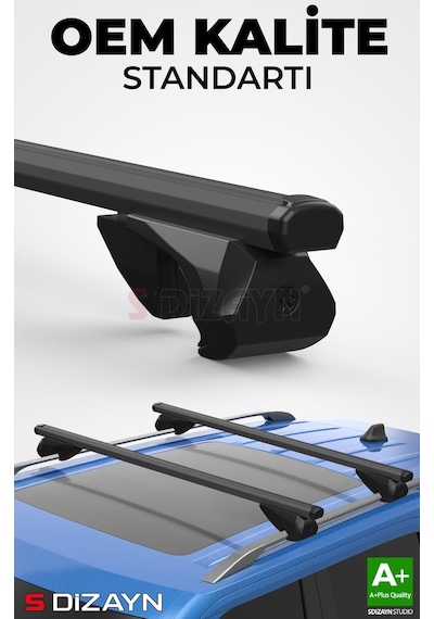 S-dizayn Vw Polo Cross S-bar Atlas V1 Ara Atkı Tavan Taşıyıcı Barı Siyah 130 Cm 2009-2017 A+ Kalite