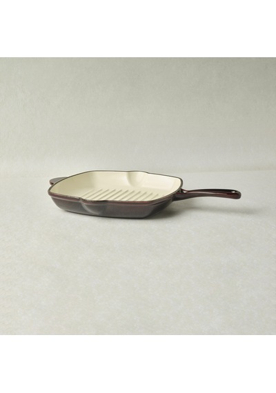 Karaca Heritage Demir Döküm Emayeli Grill Tava 26 Cm Kırmızı Kırmızı
