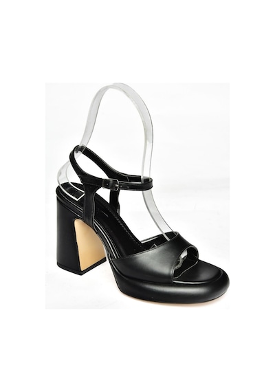 Fox Shoes S569012809 Siyah Kalın Topuklu Kadın Ayakkabı Siyah