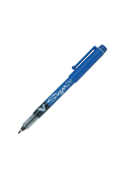 - V-signpen İmza Kalemi Mavi Mavi