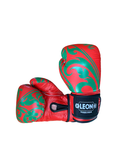 Leon Flower Deri Kick Boks Ve Muay Thai Eldiveni Kırmızı