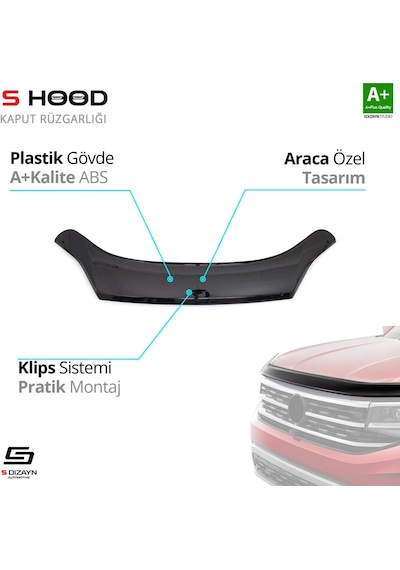 S-dizayn Peugeot Boxer Abs Plastik Kaput Rüzgarlığı 2014 Üzeri A+kalite