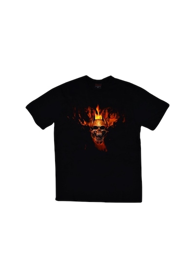 Stoned&Fame Erkek Siyah Trivium Baskılı T-shirt SIYAH