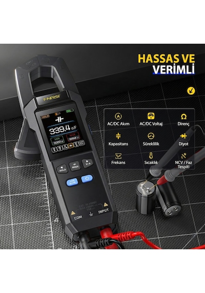 Fnırsı Dmc-100 Akım Gerilim Pens Metre 10000 Sayımlı Dijital True Rms Multimetre