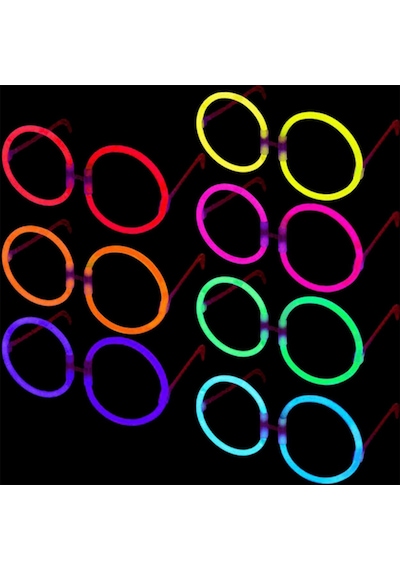 Glow Stick Yuvarlak Gözlük - Glow Partisi Gözlükleri - Glow Tdrtr 1
