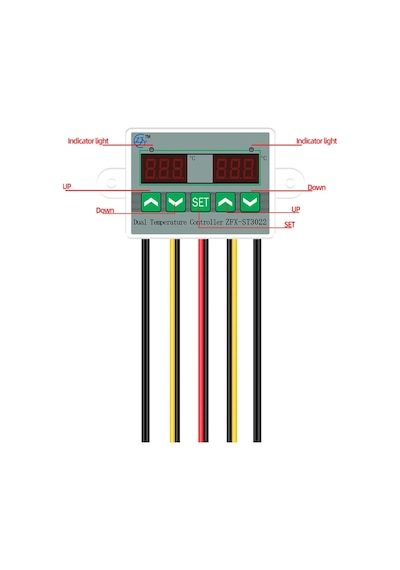 Zfx-st3012 220v Çift Röle Çıkışlı Termostat - Sıcaklık Kontrol Cihazı