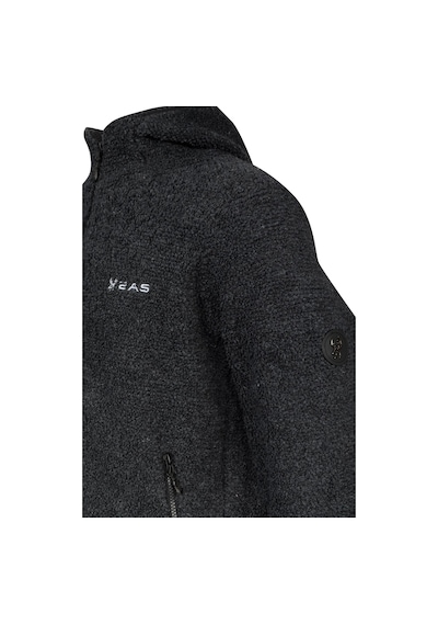 2as Edgar Erkek Kapşonlu Havlu Merino Sweatshirt Siyah Siyah
