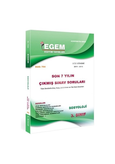 Egem Aöf Anadolu Sosyoloji Ve 3. Sınıf Konu/soru Çıkmış