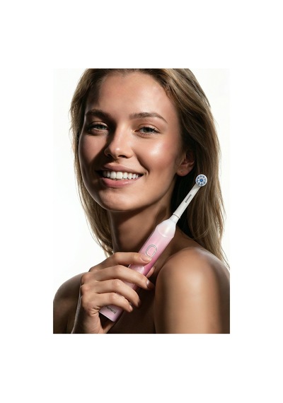 Brushboss 4701H 4 Modlu 21 Gün Kullanım Süreli Akıllı Zamanlayıcılı Şarjlı Diş Fırçası Pembe