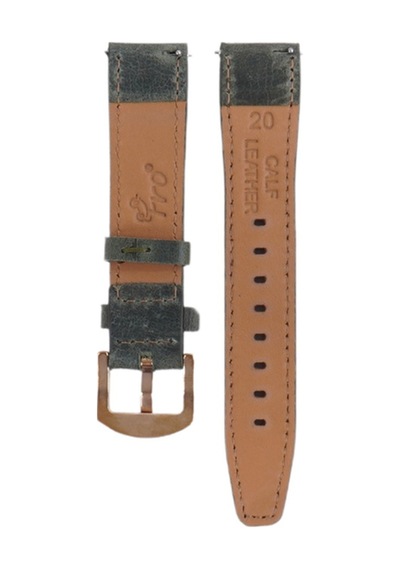 Fro Lw38-43 20 Mm Hakiki Deri Spor Yeşil Kordon Gold Toka
