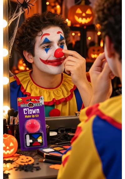Halloween Palyaço Makyaj Seti Burun Ve Yüz Boyası Cadılar Bayramı Parti Kostüm Gösteri Aksesuarı Diğer