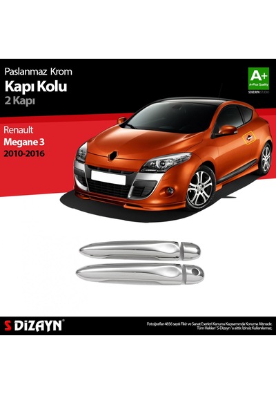 S-Dizayn Renault Megane 3 Krom Kapı Kolu 2 Kapı   2010-2016