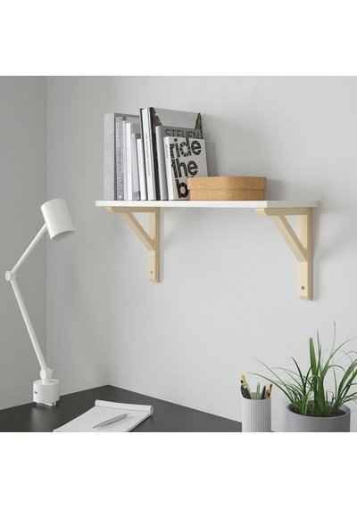 Ikea Burhult/sandshult Duvar Rafı 59x20 Cm Beyaz - Naturel 093.259.81