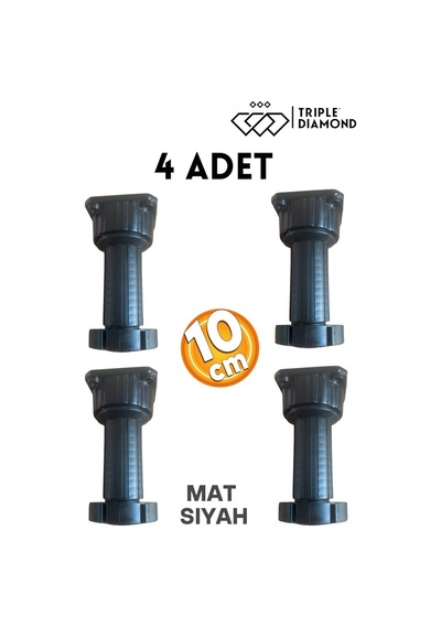 Ayarlanabilir 10cm -15cm Dolap Mobilya Mutfak Tezgah Yükseltici Ayağı Siyah Denge Ayakları 4 Adet Renkli