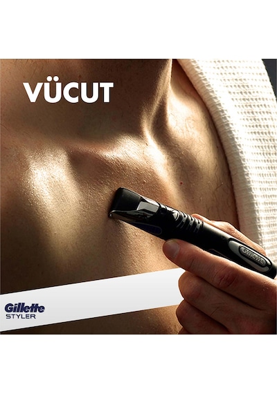 Gillette Fusion Proglide Styler 4'ü 1 Arada Tıraş Makinesi (Tıraş Bıçağı, Kenar Düzeltici, Sakal Şekillendirici ve Vücut)