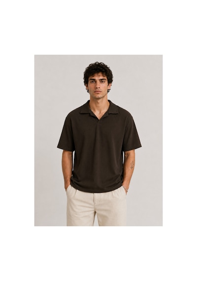Parshey Regular Fit Fitilli Patlı Polo Yaka Erkek Tişört Premium Ottoman Kumaş Kahverengi Parshey Regular Fit Fitilli Patlı Polo Yaka Erkek Tişört Premium Ottoman Kumaş Kahverengi