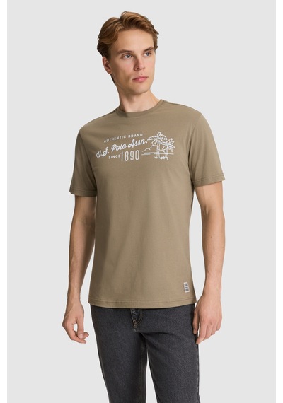 U.S. Polo Assn. U.s. Polo Assn. Erkek Haki Tişört 50327202-vr027
