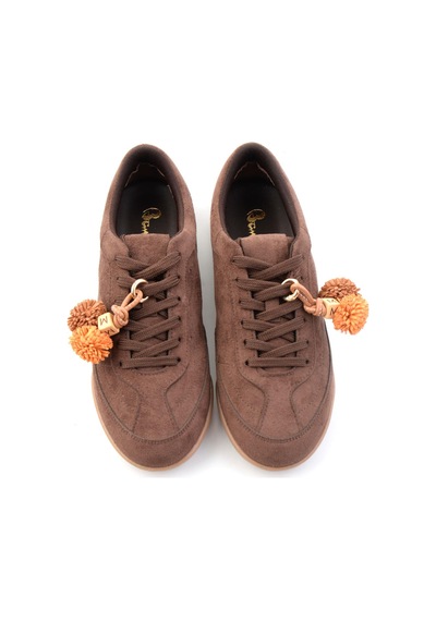 Bambi Kahve Süet Kadın Sneaker K01791074172