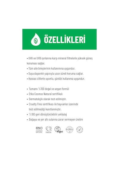 Siveno Doğal 100 ml 50 Faktör Çocuk Güneş Losyonu