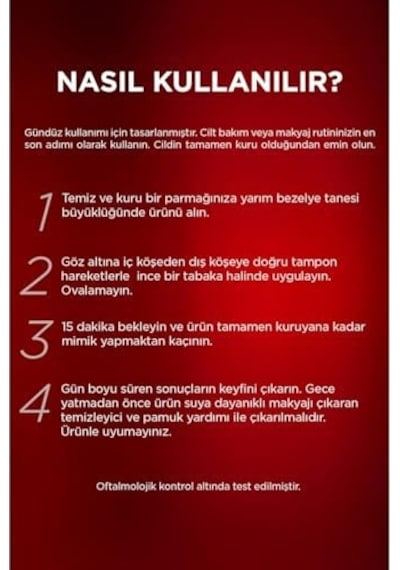Revitalift Lazer Eyebag Eraser Göz Altı Torba Görünümüne Karşı Etkili Göz Kremi 15ml