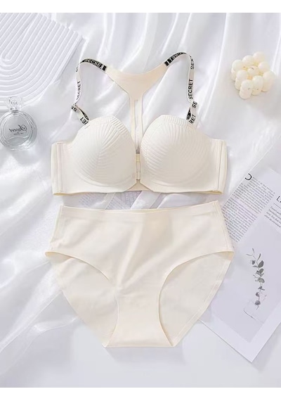 Ece's Design Dikişsiz Destekli Sütyen & Slip İç Giyim Takımı W2007 Beyaz