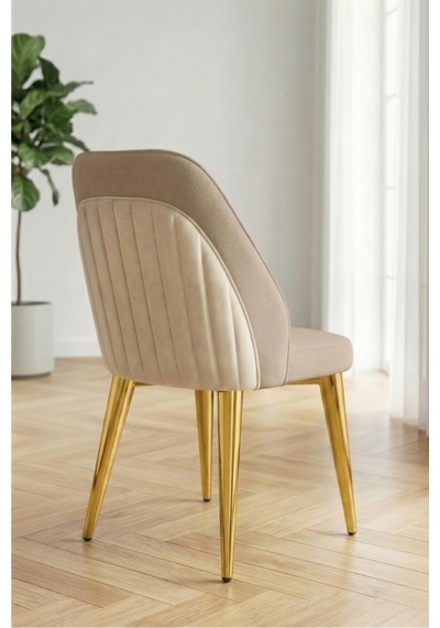 Sanderya Node Serisi Gold Ayaklı Ceviz 85x170 Mutfak Salon Masa Takımı 6 Sandalye Ceviz - Krem Açık Kahve Sanderya Node Serisi Gold Ayaklı Ceviz 85x170 Mutfak Salon Masa Takımı 6 Sandalye Ceviz - Krem Açık Kahve